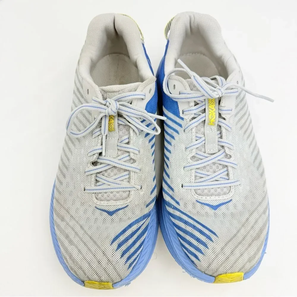 Hoka One One RICON Running Athletic Sneaker in Oyster Mushroom Nebulas Blue